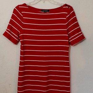 Lauren Ralph Lauren Red with White stripes Dress